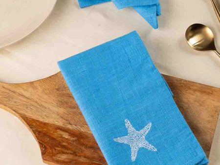 Starfish Soiree Cotton Slub Napkins Cheap