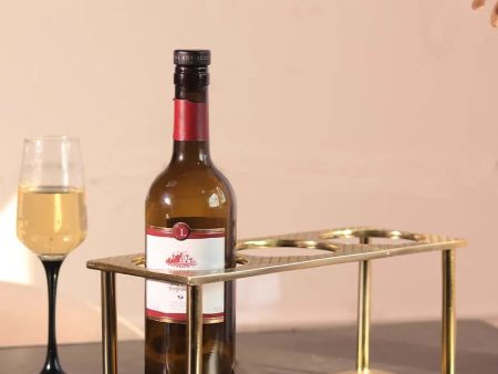 Metal Wine Rack in Rectangular Shape for 3 Bottles Cheap