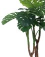 Artificial Real Touch Monstera Plant With Black Pot | 5.25 feet For Sale