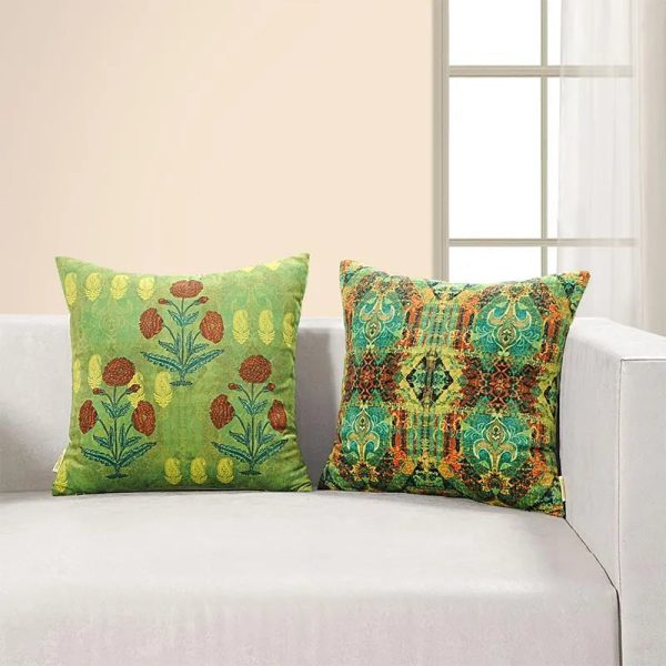 Silvia  Foloral Design Cushion Covers | 16 x 16 Inch | Set Of 2 Online