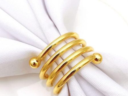 Spring Bead Metal Napkin Rings Discount