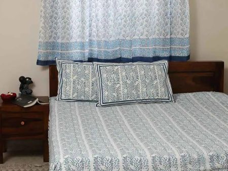 Ambar Handblock Printed Cotton Bedding Set With Pillow Covers | Double Size | 90 x 108 inches For Cheap