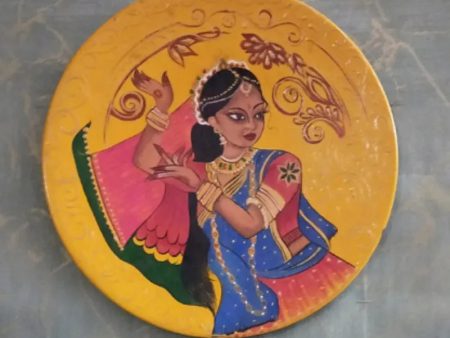 Art of Rajasthan Wooden Hand painted Wall Plate | 12 inches For Cheap