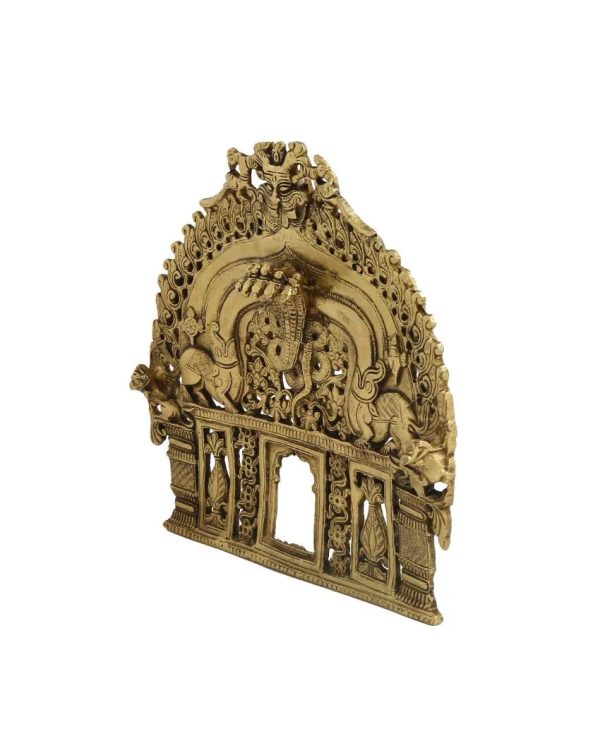 Bhujang Design Brass Prabhavali Showpiece | 8 x 8 inches For Discount