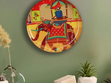 Mughal King Majesty Wall Art Metal Plate | Diya 12 Inches Discount