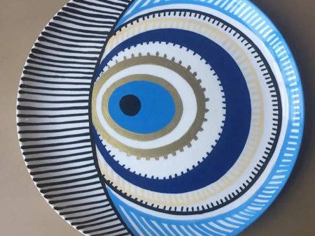 Evil Eye Pattern Porcelain Plate | 10.5 inches Online now