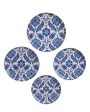 Turkish Indigo Metal Wall Plates | Set Of 4 For Cheap