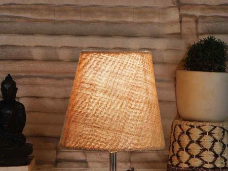 Alluring Jute Square Natural Wood Base Table Lamp | 6 x 8 inches Discount