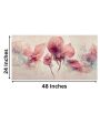 3D Pink Flowers Canvas Frame Wall Painting Supply