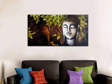 Buddha and the Bodhi Tree Floating Framed Canvas Wall Painting Sale