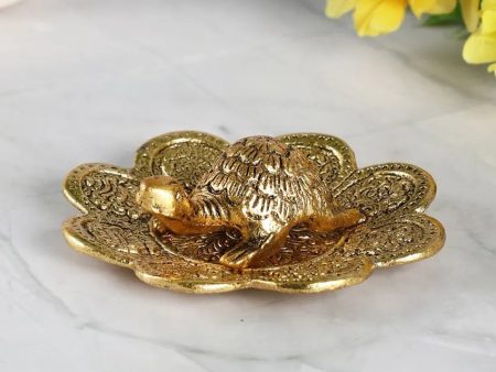 Metal Tortoise Turtle On Plate Vaastu Statue Discount