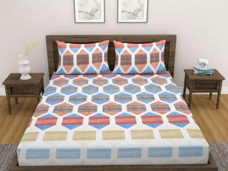 Multicolor Cotton Bedding Set With Pillow Covers | Double Size | 90 x 108 inches Fashion