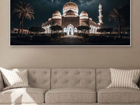 Blessed Ramadan Nights Serene Mosque Frame Canvas Wall Painting For Sale