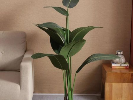 Artificial Traveller Banana Plant With Black Pot | 5 feet Hot on Sale