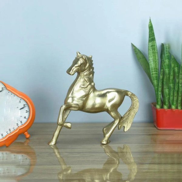 Stallion Gold Horse Aluminum Figurine Online Hot Sale