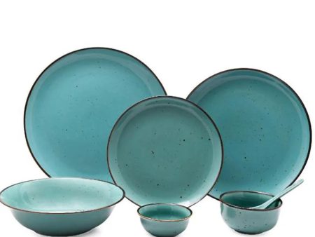 Glossy Green Forest Porcelain Dinner Set | Pack of 33 Fashion