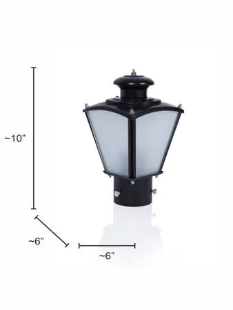 Classic Black Small Outdoor Steel Gate Light | 6 x 6 x 10 inches Online Hot Sale