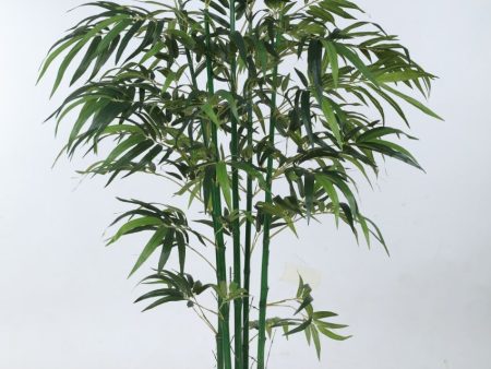 Artificial Green Bamboo Plant With Black Pot | 6 feet Fashion