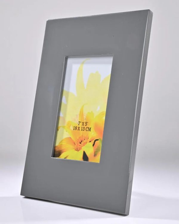 Grey Elegance Wooden Photo Frame | 10 x 1 x 12 inches on Sale