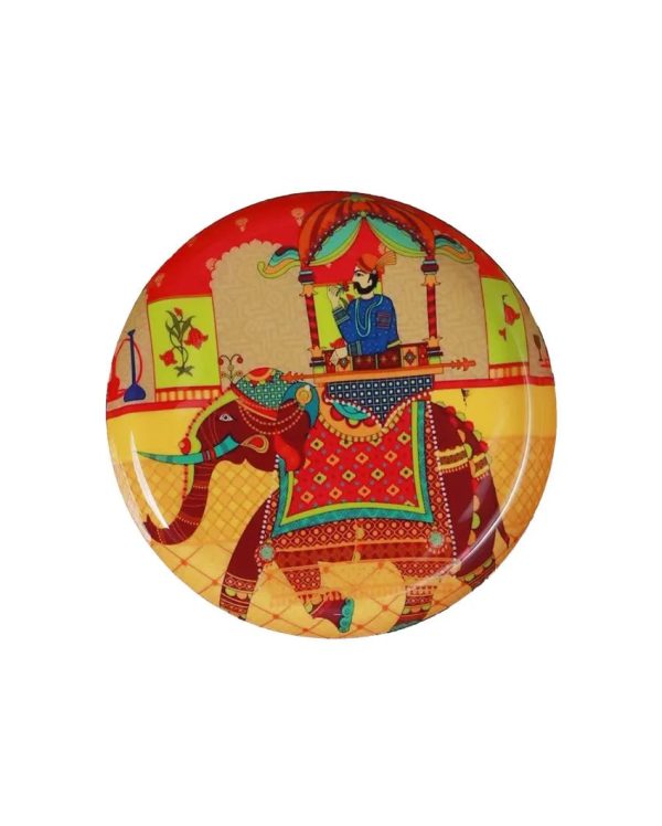 Mughal King Majesty Wall Art Metal Plate | Diya 12 Inches Discount