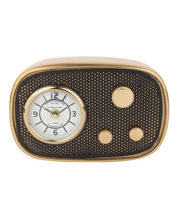 Radio Wave Aluminum Table Clock | 9 x 2 x 5 inches on Sale