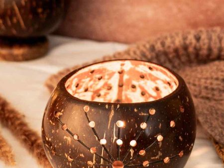 Coco Coconut Shell Tealight Holder-Starlight | 4 x 4 inches Fashion