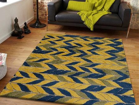 Abstract Elegant Yellow Polyester Carpet Supply