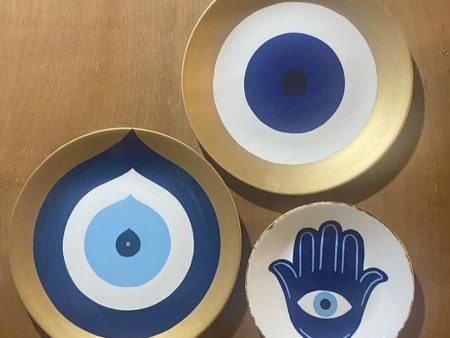 Evil Eye Porcelain Cluster | Set Of 3 | 1.25 kg Fashion