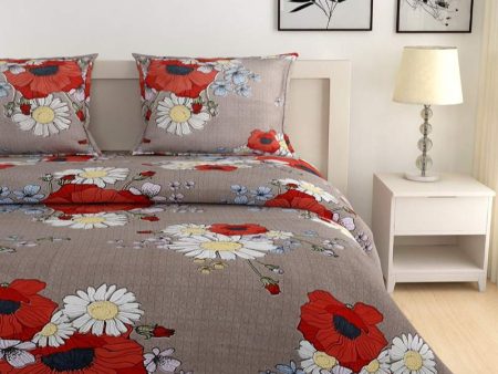 Multicolor Floral Cotton Bedding Set With Pillow Covers | Double Size Online Sale