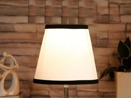 Zabric Cotton Round White Brushed Wood Table Lamp | 6 x 8 inches For Cheap