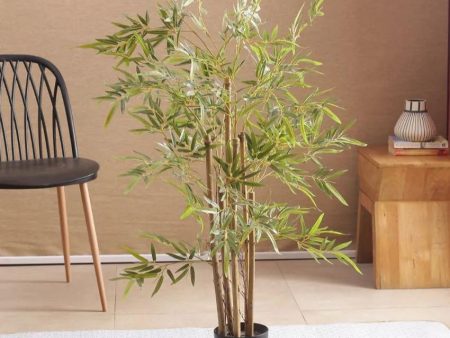 Artificial Green Bamboo Plant With Black Pot Online now