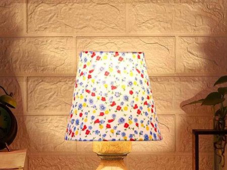 Artistic Colorful Cotton Natural Wood Table Lamp | 6 x 8 inches on Sale