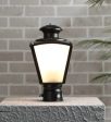 Classic Black Small Outdoor Steel Gate Light | 6 x 6 x 10 inches Online Hot Sale