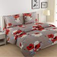 Multicolor Floral Cotton Bedding Set With Pillow Covers | Double Size Online Sale