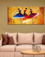 Ballerinas Dancing Wall Painting | 48 x 24 inches Online Hot Sale