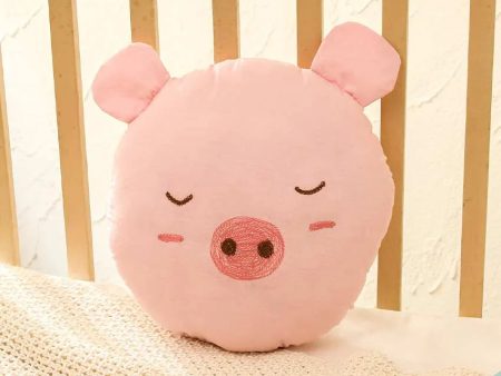 Happy Piglet Cotton Cushion | 11x11 inches Fashion