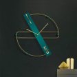 Blue And Golden Abstract Metal Wall Clock | 24 x 24 inches on Sale