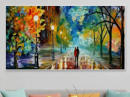 An Evening Stroll Wall Painting | 48 x 24 inches For Cheap