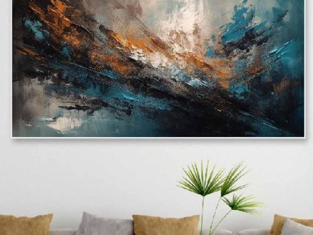 Vibrant & Abstract Multicolor Floating Frame Canvas Wall Painting Fashion