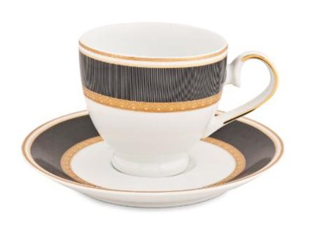 Black Velvet Porcelain Cup & Saucer Set Cheap