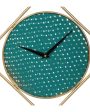 Square Green & Gold Iron Table Clock | 10 x 12 x 1 inches Hot on Sale