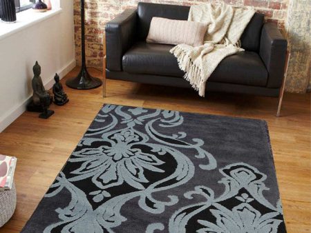 Abstract Mosaic Blue Polyester Carpet For Cheap