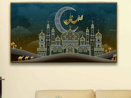 Celestial Crescent Wall Paining | 48 x 24 inches Hot on Sale