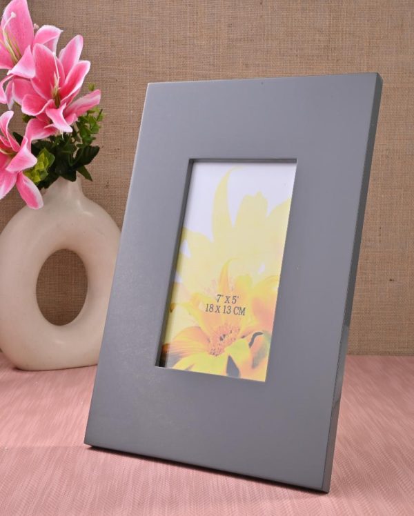 Grey Elegance Wooden Photo Frame | 10 x 1 x 12 inches on Sale