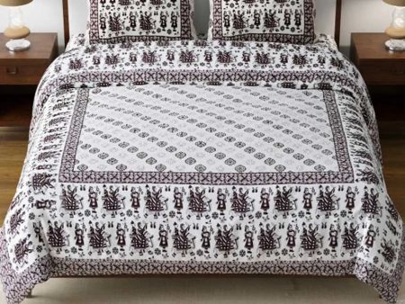 Alstro Sanganeri Cotton Flat Bedding Set | Double Size | 93 x 108 inches Online