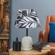 Black Tropical Shade With White Distressed Lamp Online Hot Sale