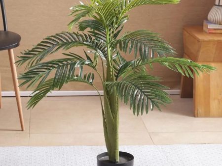 Artificial Areca Palm Plant For Home Décor With Black Pot | 3 feet Online