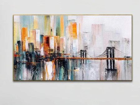 Cityscape Wall Painting | 48 x 24 inches Online Sale