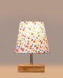 Blooming Cotton Square Natural Wood Base Table Lamp | 6 x 8 inches Online