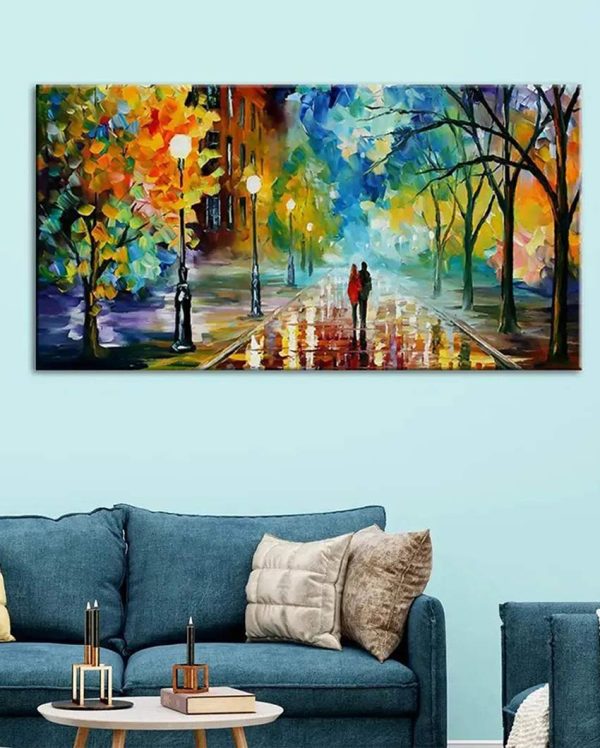 An Evening Stroll Wall Painting | 48 x 24 inches For Cheap